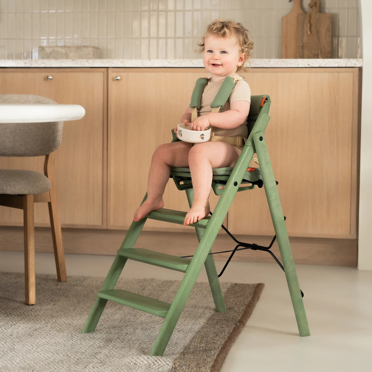KLAPP Faltbarer Hochstuhl - recycelt mineral green - little something