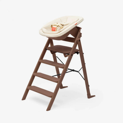 KLAPP Faltbarer Hochstuhl - recycelt mocca - Newborn Bundle (inkl Neugeborenenaufsatz &amp; Füße) - little something