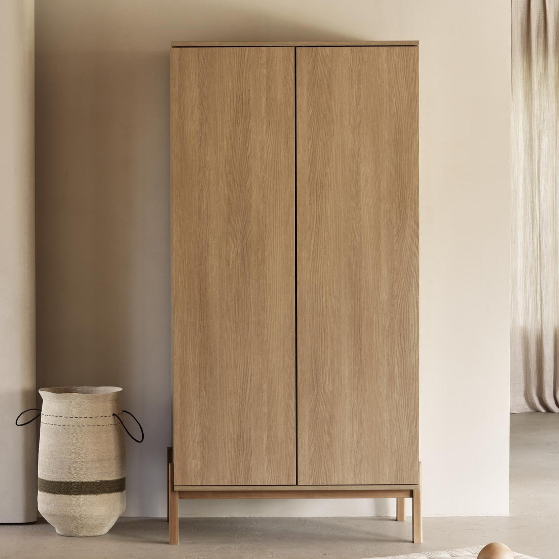 Kleiderschrank 2 - türig Ashi - Honey Ash - little something