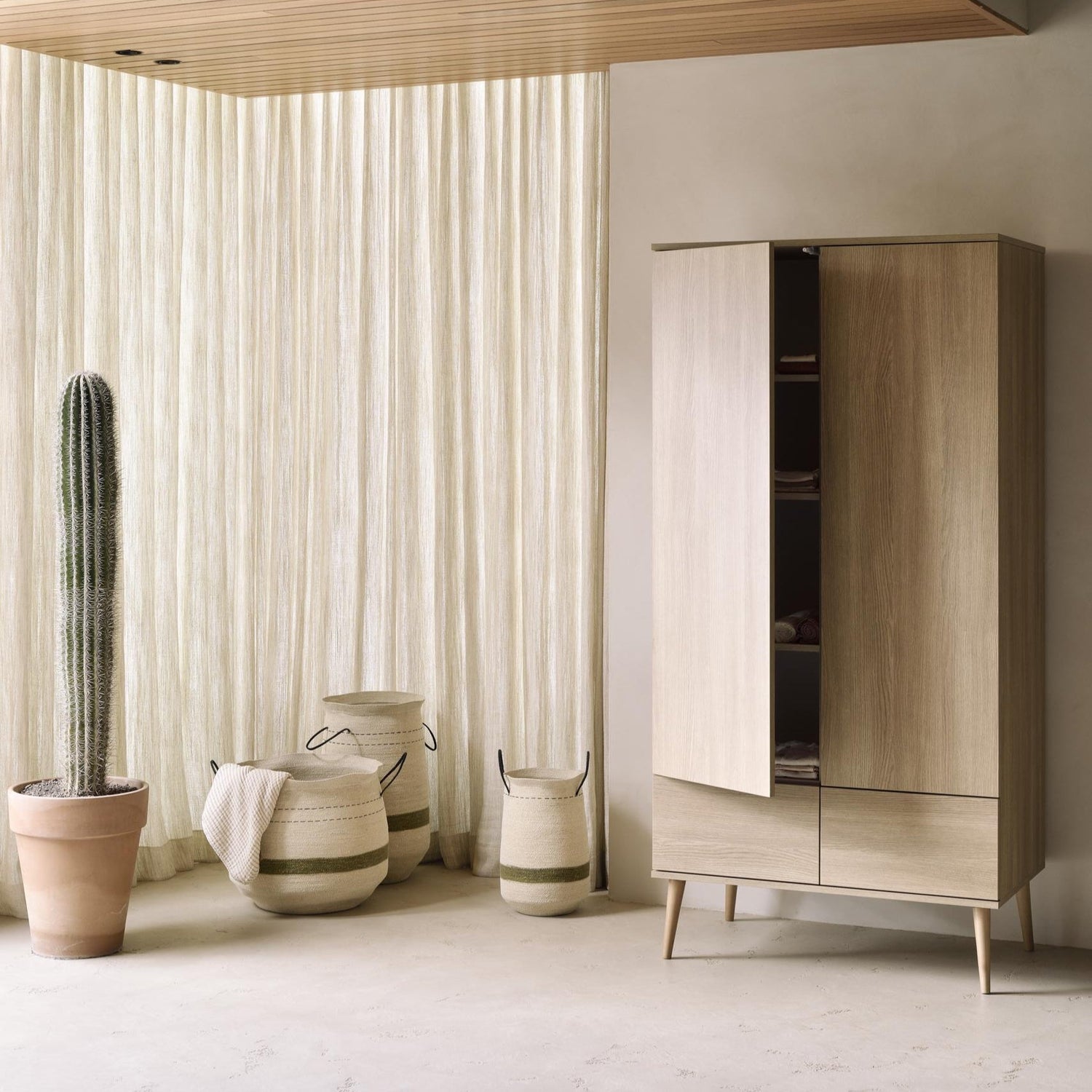 Kleiderschrank 2 - türig Flow - Honey Ash - little something