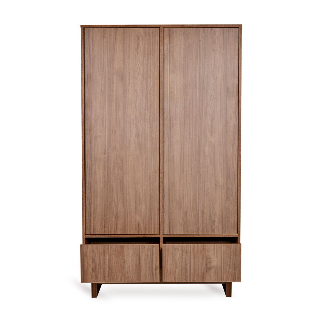 Kleiderschrank 2 - türig Kyo - Walnut - little something