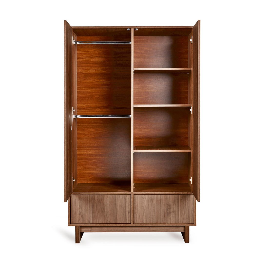 Kleiderschrank 2 - türig Kyo - Walnut - little something