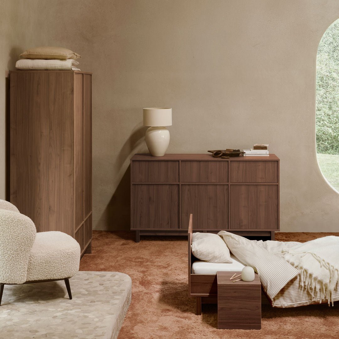 Kleiderschrank 2 - türig Kyo - Walnut - little something