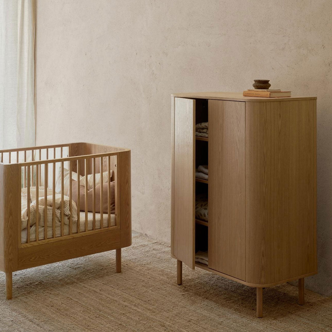 Kleiderschrank 2 - türig Yume "Flat Doors" - Natural Ash - little something