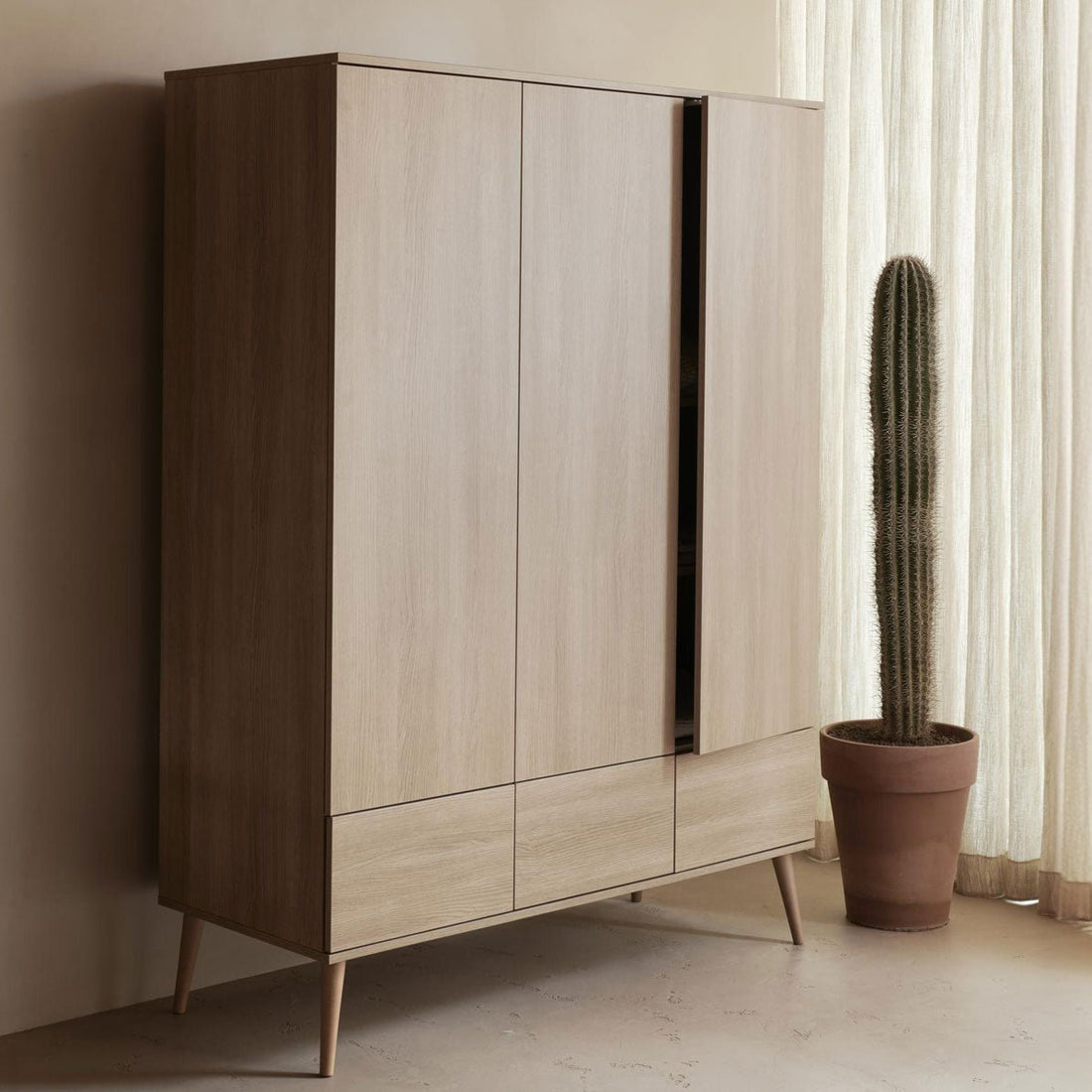 Kleiderschrank 3 - türig Flow - Honey Ash - little something