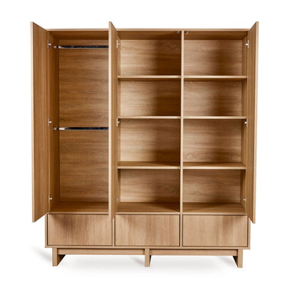 Kleiderschrank 3 - türig Kyjo - Honey Ash - little something