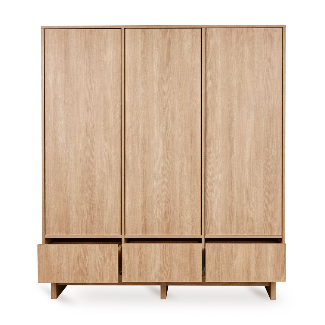 Kleiderschrank 3 - türig Kyjo - Honey Ash - little something