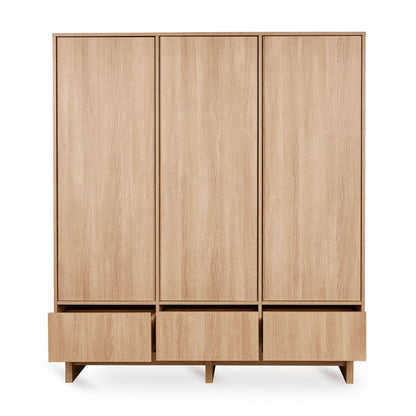 Kleiderschrank 3 - türig Kyjo - Honey Ash - little something