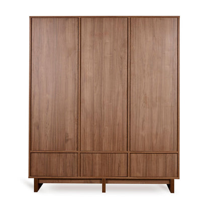Kleiderschrank 3 - türig Kyjo - Walnut - little something