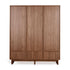 Kleiderschrank 3 - türig Kyjo - Walnut - little something
