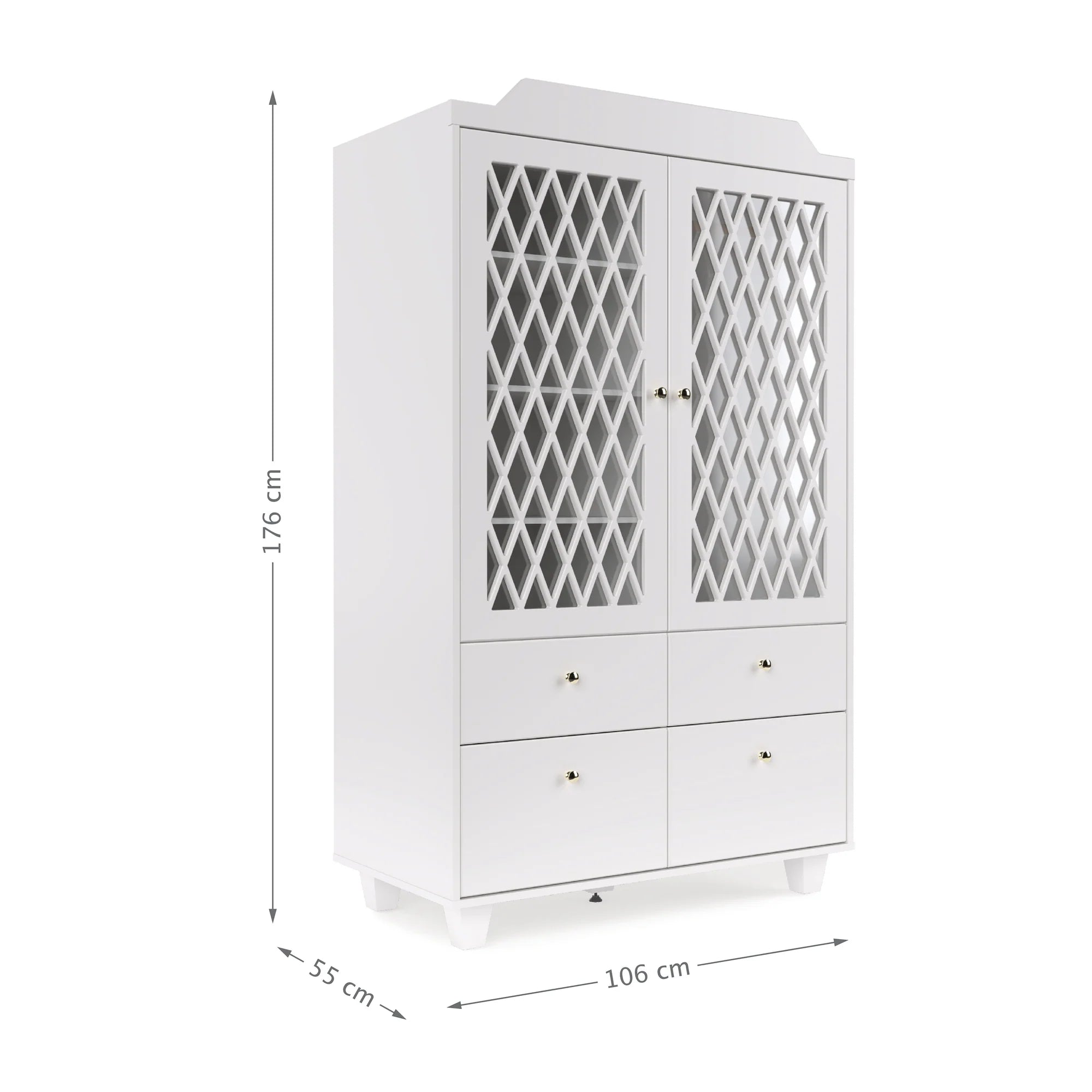 Kleiderschrank &quot;Harlequin&quot; White - little something