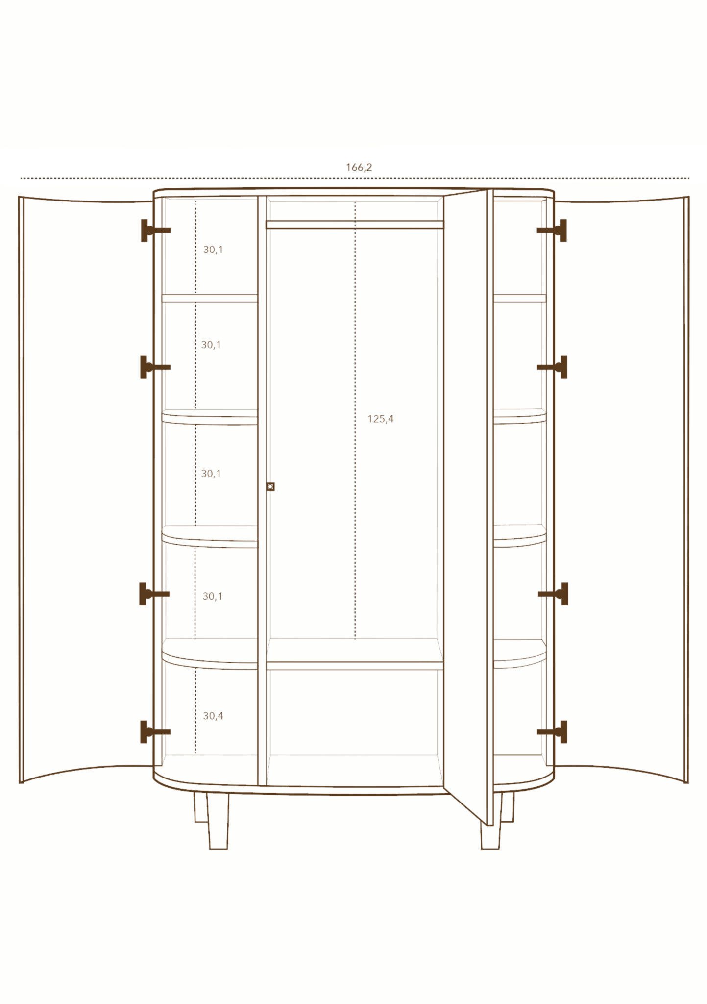 Kleiderschrank KAI - Smoked Oak - little something