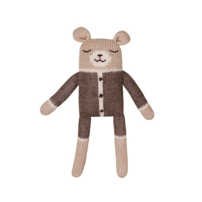 Kuscheltier Bär Strick &quot;Teddy knit toy - mocha romper&quot; - little something