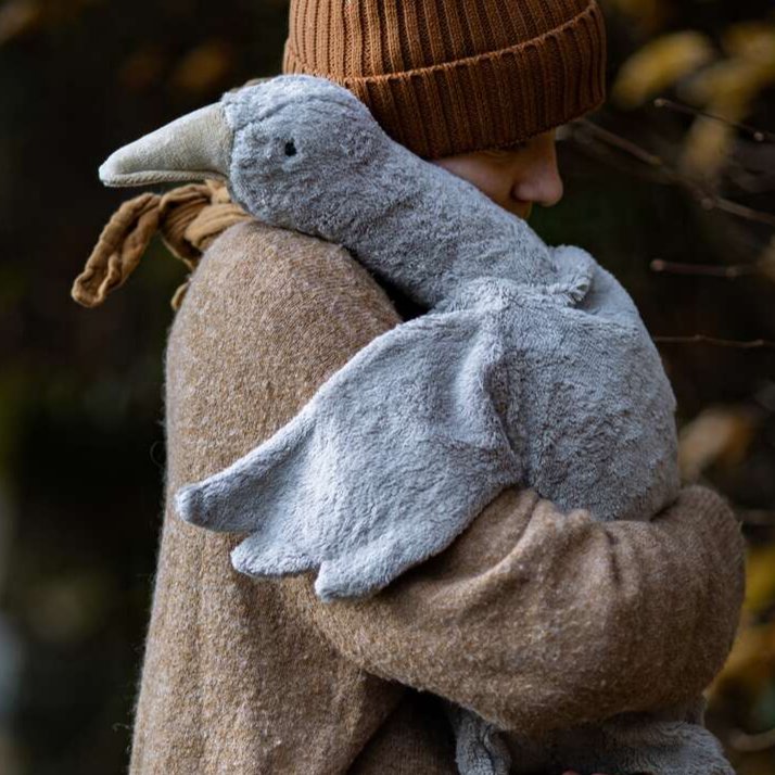 Kuscheltier Gans grau mit Wärmekissen - groß - little something