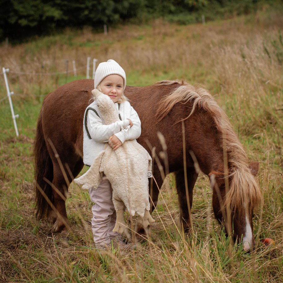 Kuscheltier Gans leinen mit Wärmekissen - groß - little something