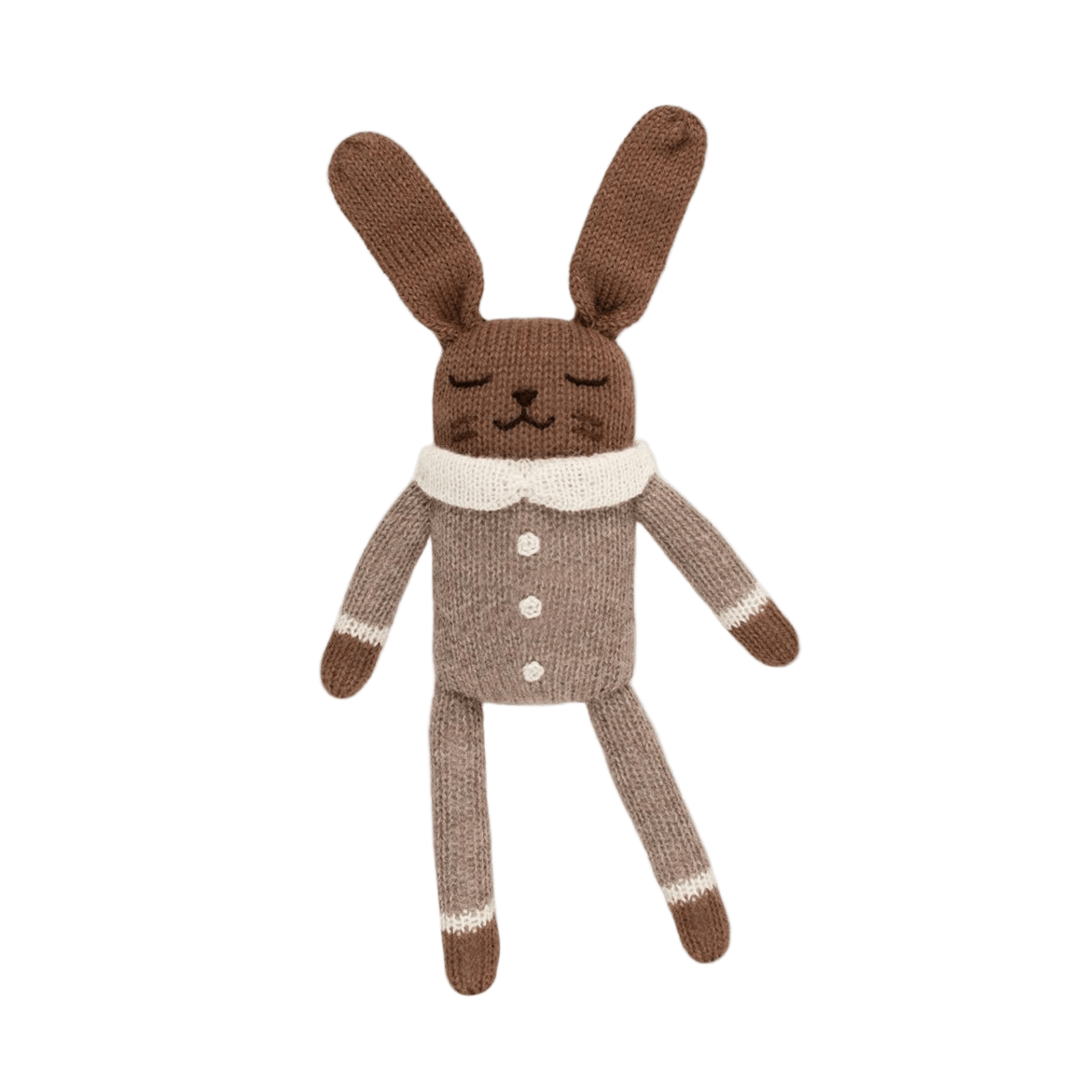 Kuscheltier Hase Strick &quot;Bunny knit toy - oat jumpsuit&quot; - little something