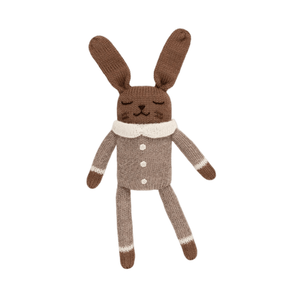 Kuscheltier Hase Strick &quot;Bunny knit toy - oat jumpsuit&quot; - little something