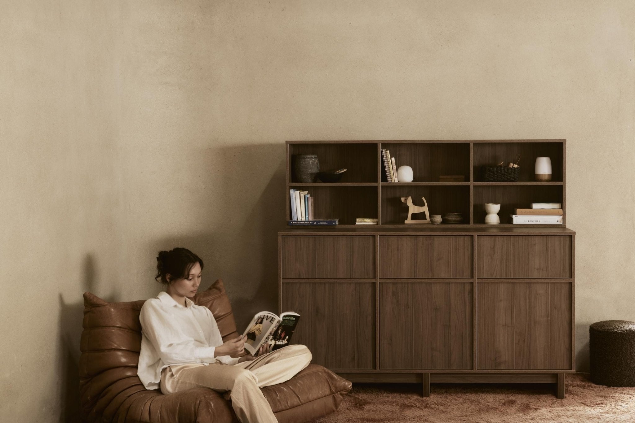 Kyo XL - Regalaufsatz für Kommode - Walnut - little something