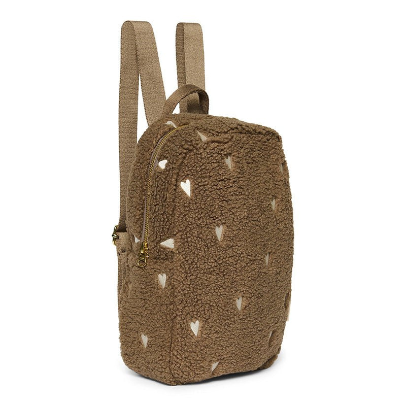 Mini Teddy Rucksack braun "Hearts" - little something