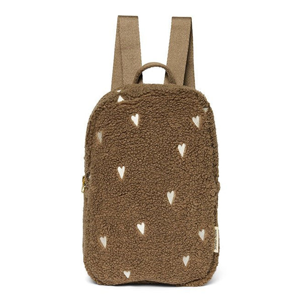 Mini Teddy Rucksack braun "Hearts" - little something