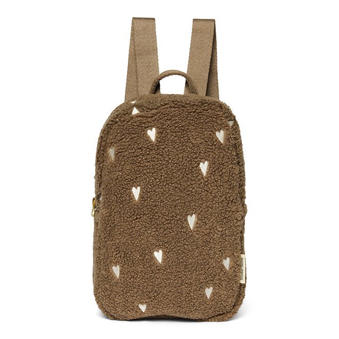 Mini Teddy Rucksack braun "Hearts" - little something