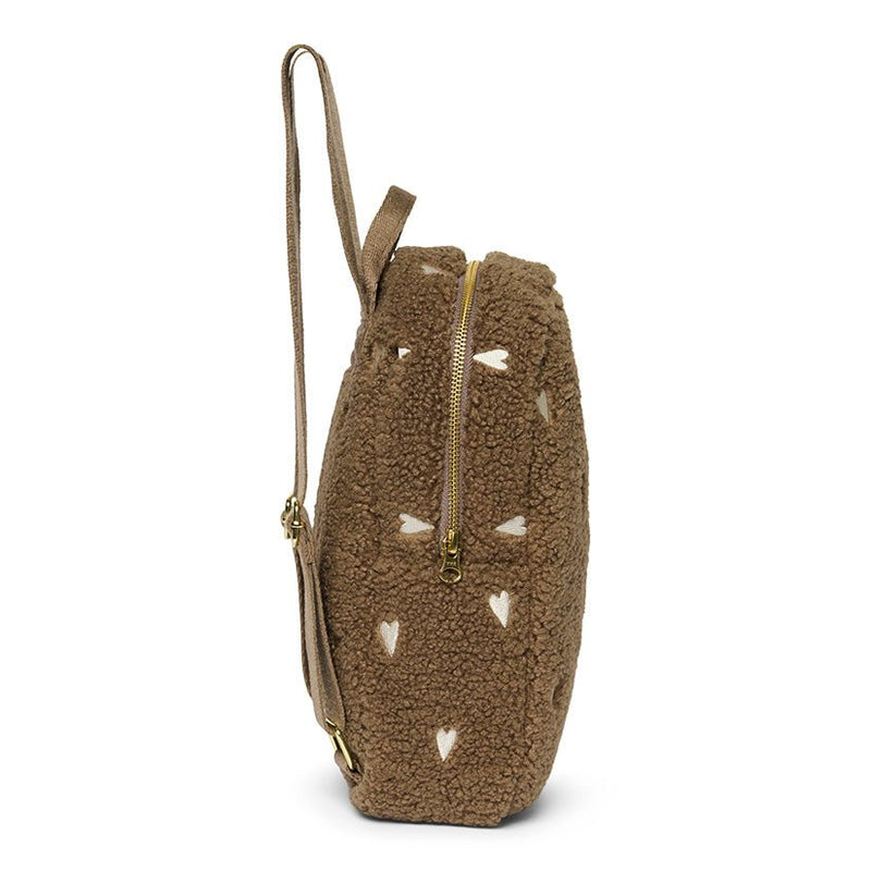 Mini Teddy Rucksack braun "Hearts" - little something