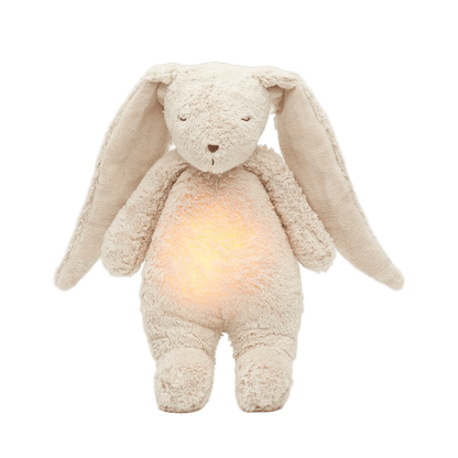 Moonie Hase 2.0 Organic Nachtlicht, Einschlafhilfe &amp; Kuscheltier - Sand natur - little something