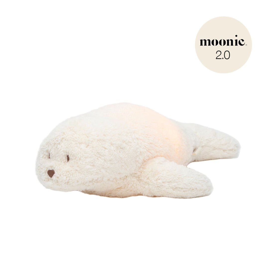 Moonie Robbe 2.0 Organic Nachtlicht, Einschlafhilfe &amp; Kuscheltier - Polar - little something