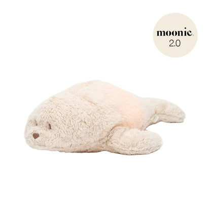 Moonie Robbe 2.0 Organic Nachtlicht, Einschlafhilfe &amp; Kuscheltier - Sand - little something