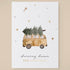 Postkarte Bus "Driving home for christmas" - little something