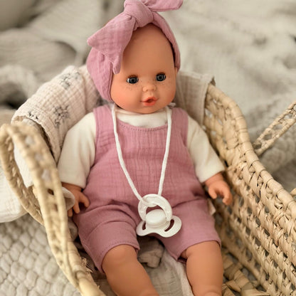 Puppe 36cm Sonia Mira sprechend mit Schlafaugen, Schnuller und Kleidung - little something