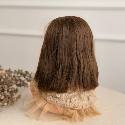 Puppe &quot;Cerise&quot; 34cm mit braunen langen Haaren und Pony sowie blauen Augen - little something