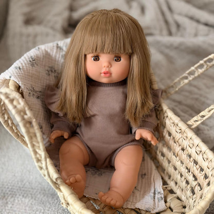 Puppe "Nina" 34cm mit blonden langen Haaren und Pony sowie blauen Augen - little something