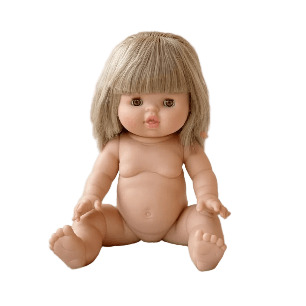 Puppe "Zoe" 34cm mit blonden Haaren und braunen Augen - little something
