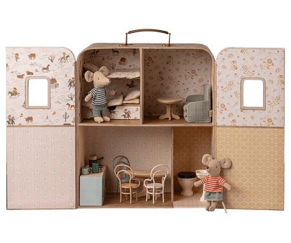 Puppenhaus &quot;SuitCasa&quot; - Kleine Schwester und Bruder Maus - little something