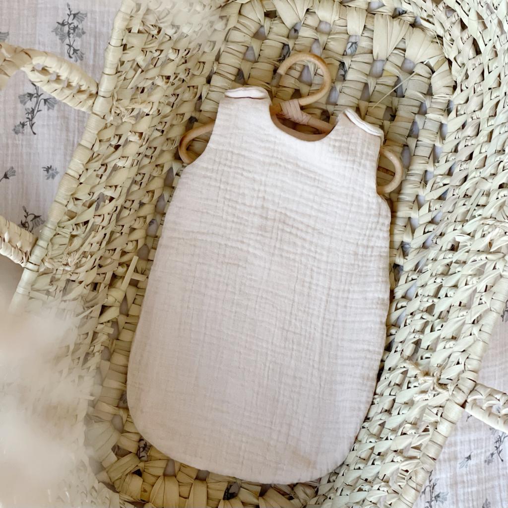 Puppenschlafsack aus Musselin blush - little something