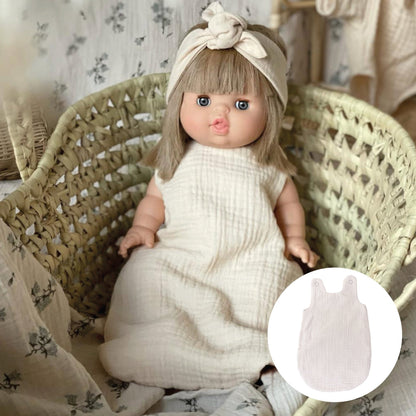 Puppenschlafsack aus Musselin blush - little something