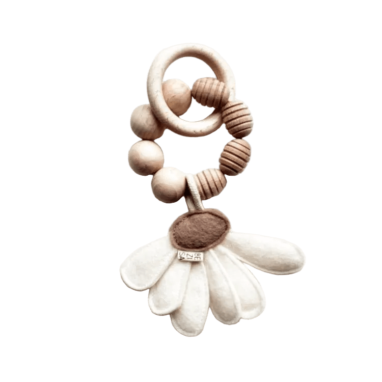 Rassel aus Holz - DAISY Blume - little something