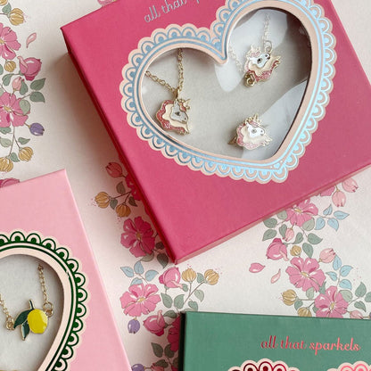 Schmuckset Einhorn 3er Set &quot;Unicorn Jewelry Set&quot; - little something