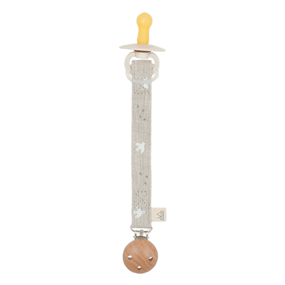 Schnullerkette Bird aus Leinen - little something