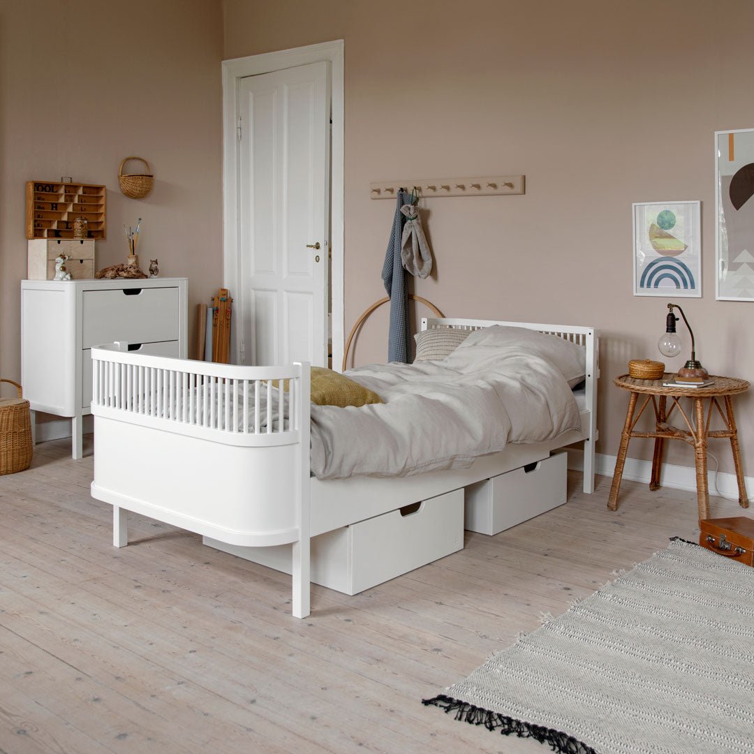 Sebra Bett, Junior &amp; Grow - Classic White - little something