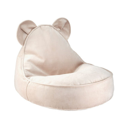 Sitzkissen Samt mit Bärenohren &quot;Bear Beanbag Dusty Beige&quot; - little something