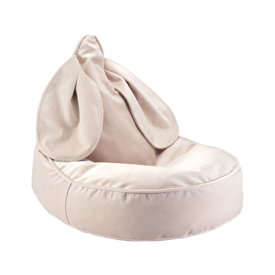 Sitzkissen Samt mit Hasenohren &quot;Bunny Beanbag Dusty Beige&quot; - little something