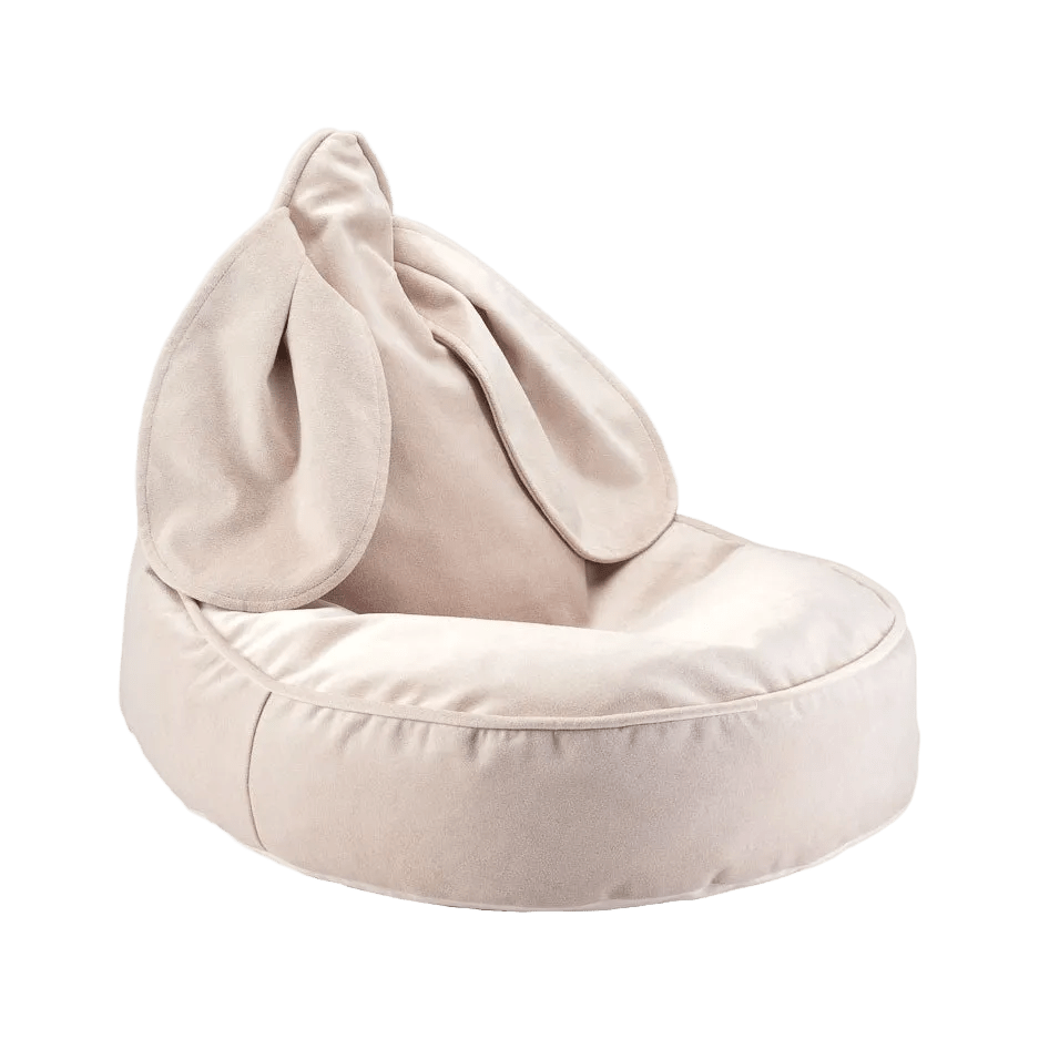 Sitzkissen Samt mit Hasenohren "Bunny Beanbag Dusty Beige" - little something