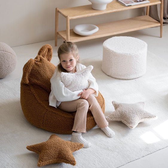 Sitzkissen Teddy mit Bärenohren &quot;Bear Beanbag Maple&quot; - little something