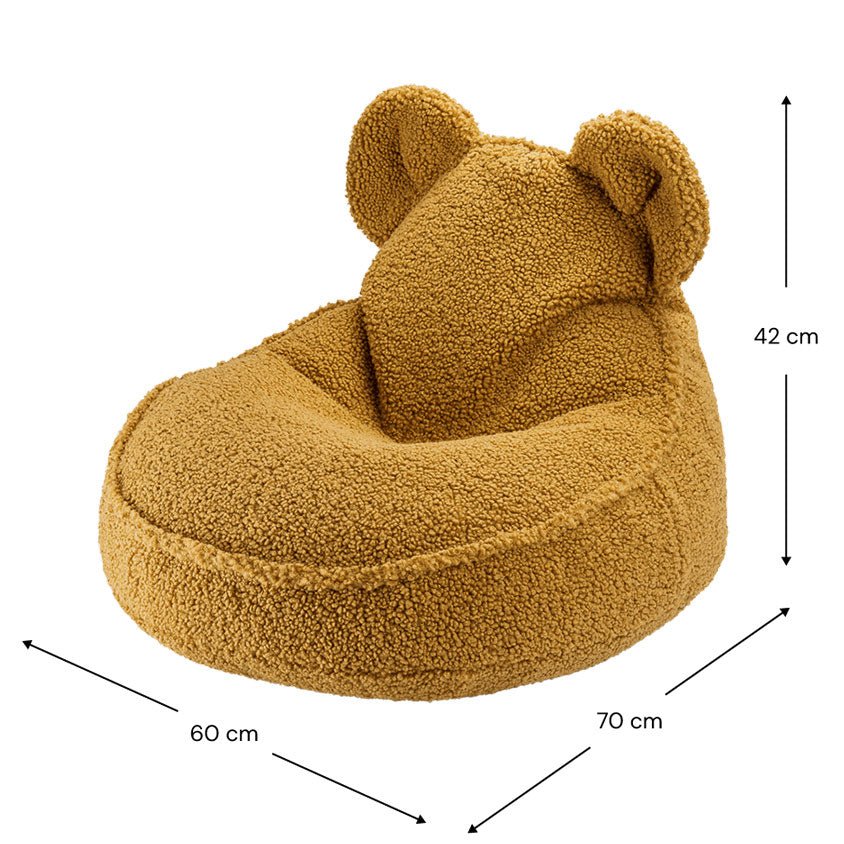 Sitzkissen Teddy mit Bärenohren &quot;Bear Beanbag Maple&quot; - little something