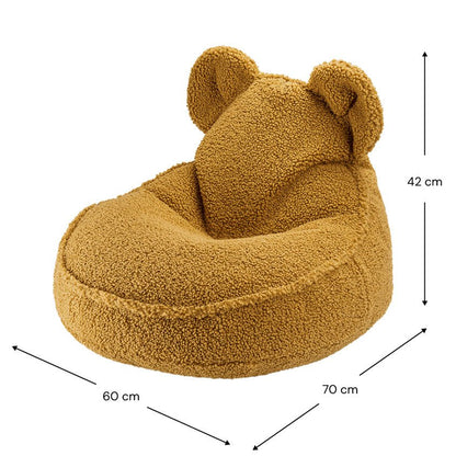 Sitzkissen Teddy mit Bärenohren &quot;Bear Beanbag Maple&quot; - little something