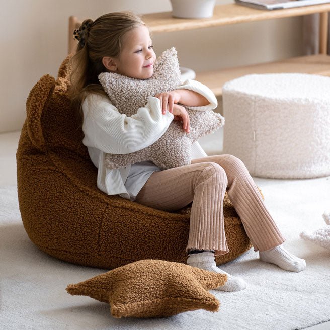 Sitzkissen Teddy mit Bärenohren &quot;Bear Beanbag Maple&quot; - little something