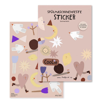 Spülmaschinenfeste Sticker - Sommernacht - little something