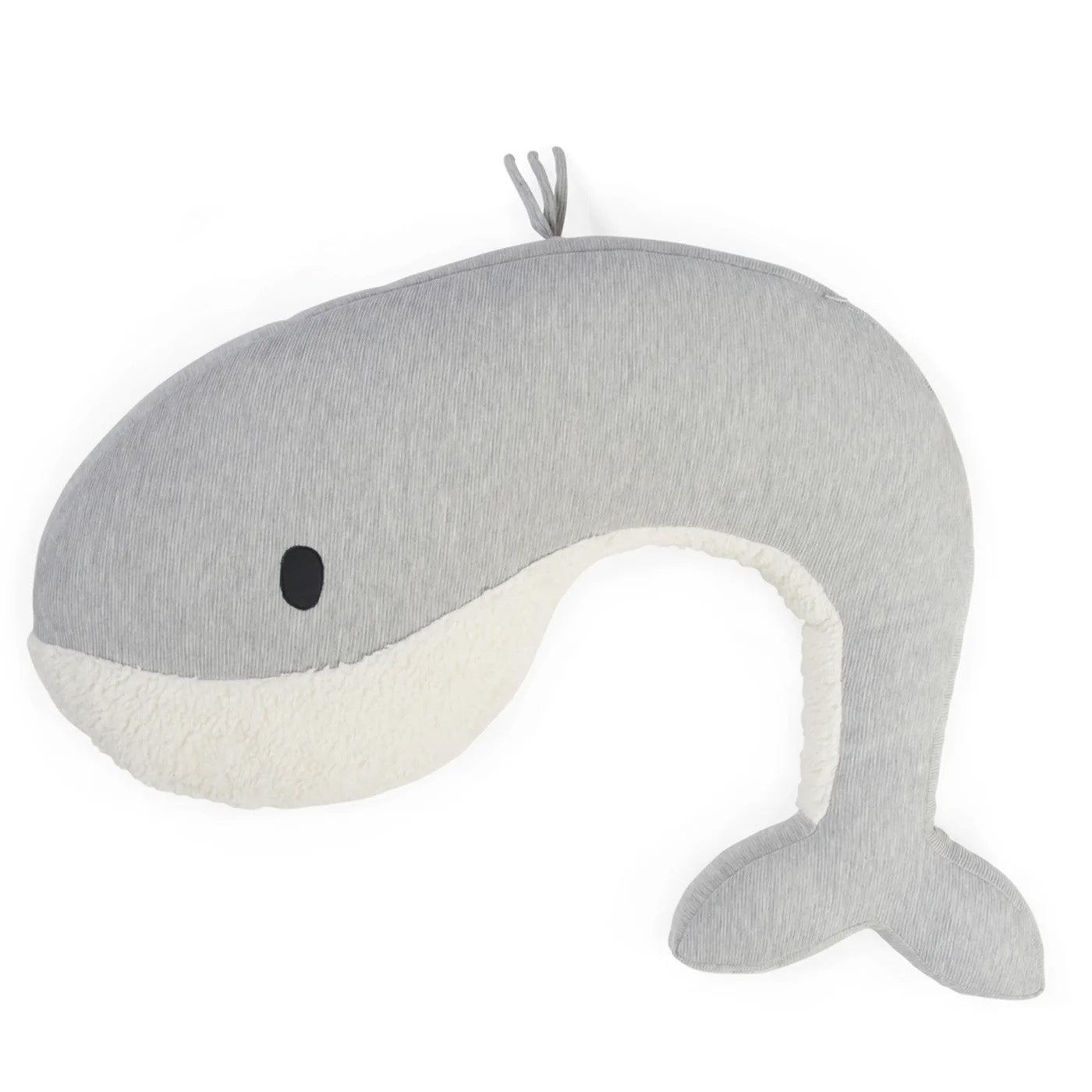 Stillkissen Wal &quot;Whale Momo&quot; aus Bio - Baumwolle - Grey - little something